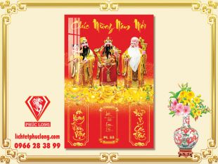 Lịch gỗ Phúc Lộc Thọ