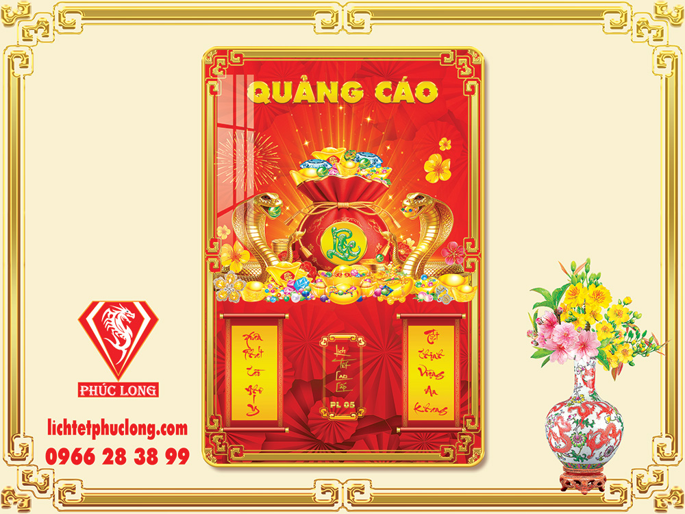 Lịch gỗ 3D Ất Tỵ Phát Tài